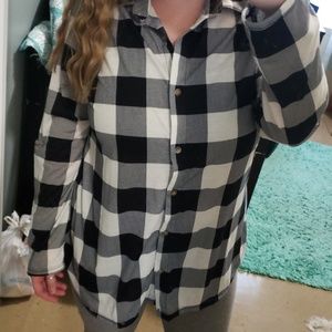 Black and White Plaid Flannel